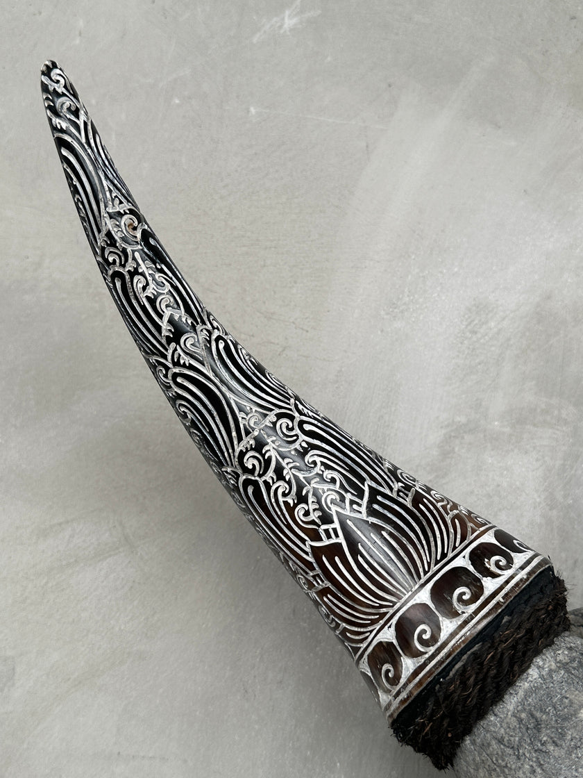 Cow & Horns Carved Ketimun Lotus - Skull,A/037