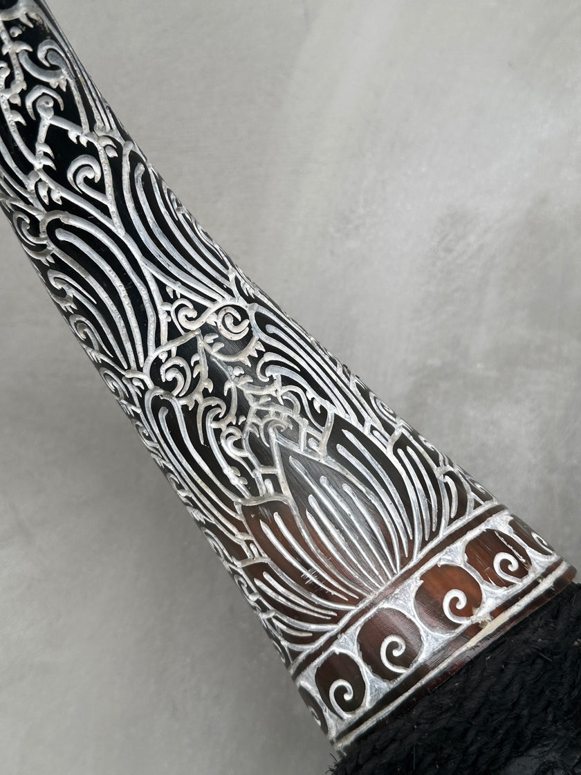 Cow & Horns Carved Small Lotus - Skull,A/036