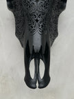 Cow & Horns Carved Big Lotus - Skull,A/040