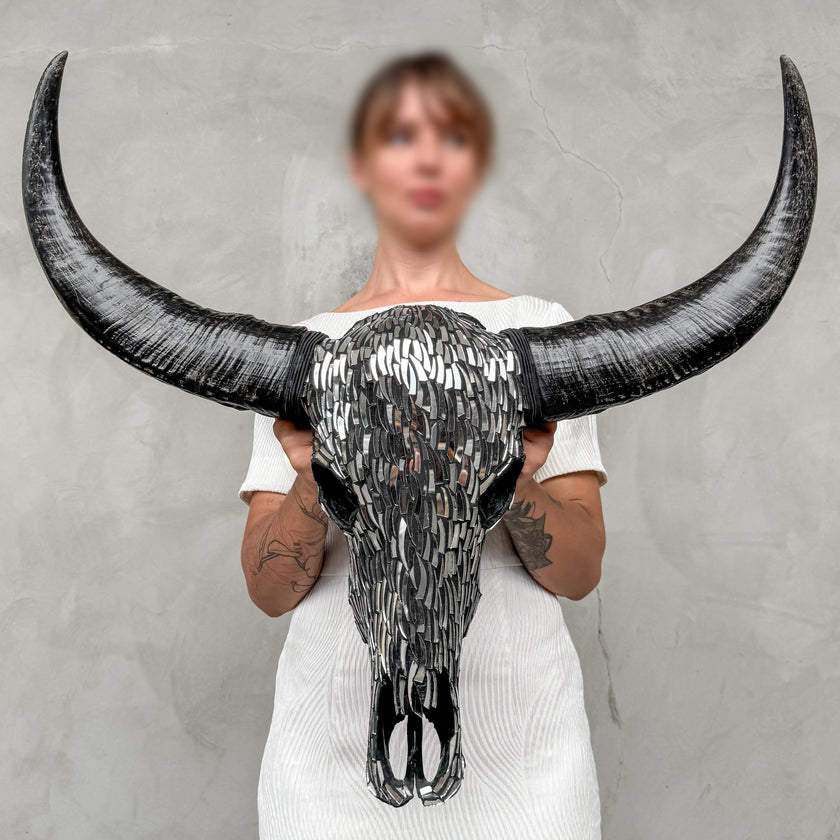 Silver Mozaic Buffalo skull | Skull,A/132