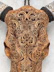 Fully carved cow skulls with Small Lotus Carving Skull,A/078