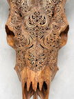 Fully carved cow skulls with Small Lotus Carving Skull,A/078