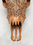 Fully carved cow skulls with Small Lotus Carving Skull,A/078