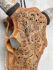 Fully carved cow skulls with Small Lotus Carving Skull,A/078