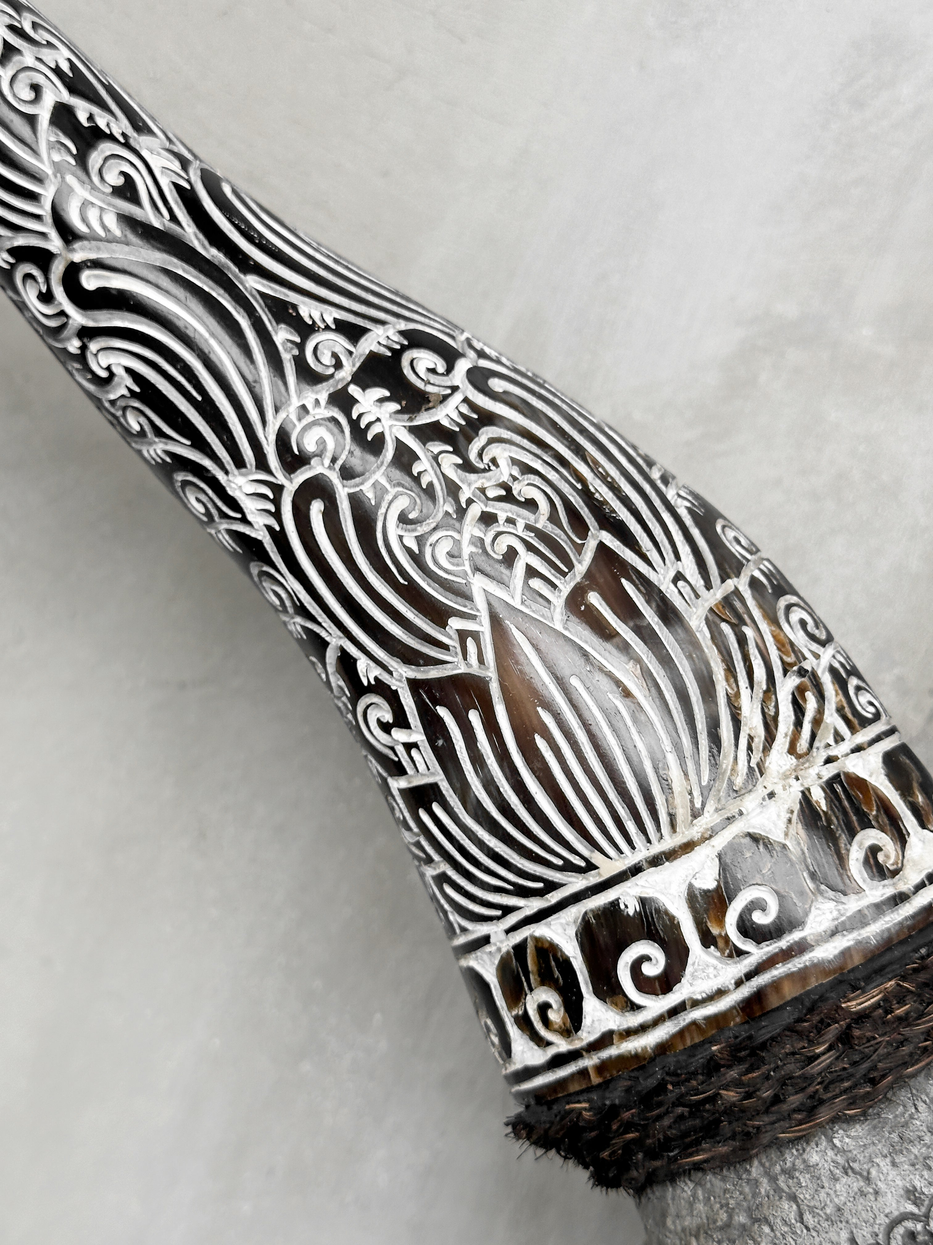 Fully carved cow skulls with Fern Carving Skull,A/085