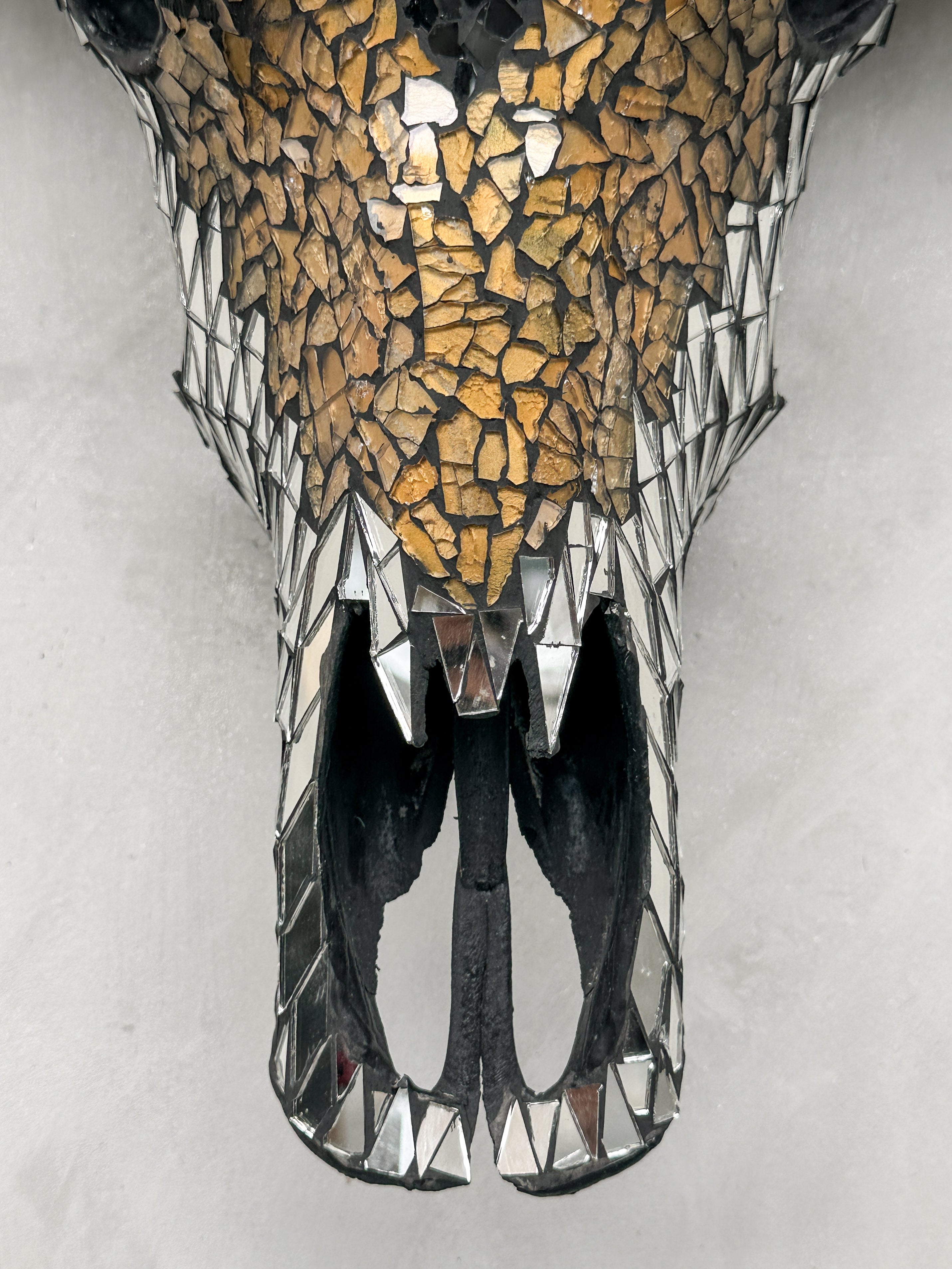 Star Black Yellow Mozaic Buffalo skull | Skull,A/135