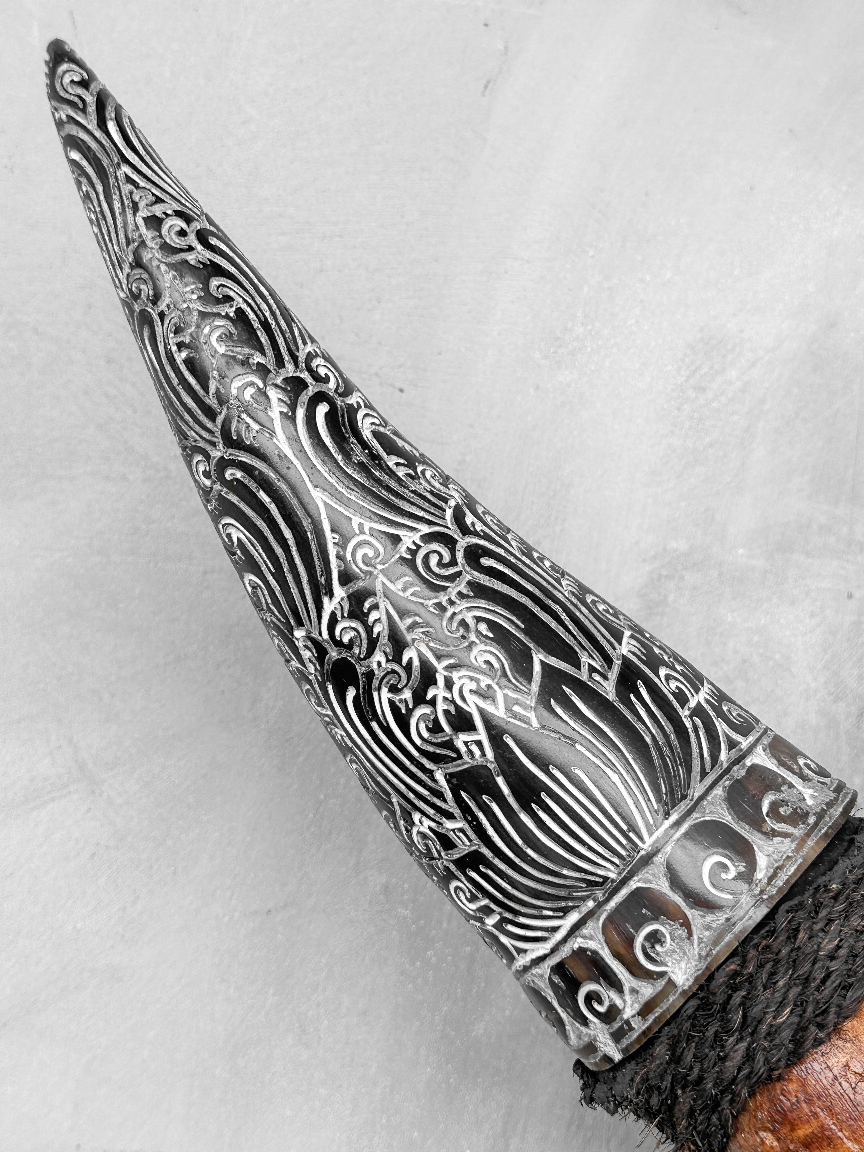 Fully carved cow skulls with Rose Carving Skull,A/086