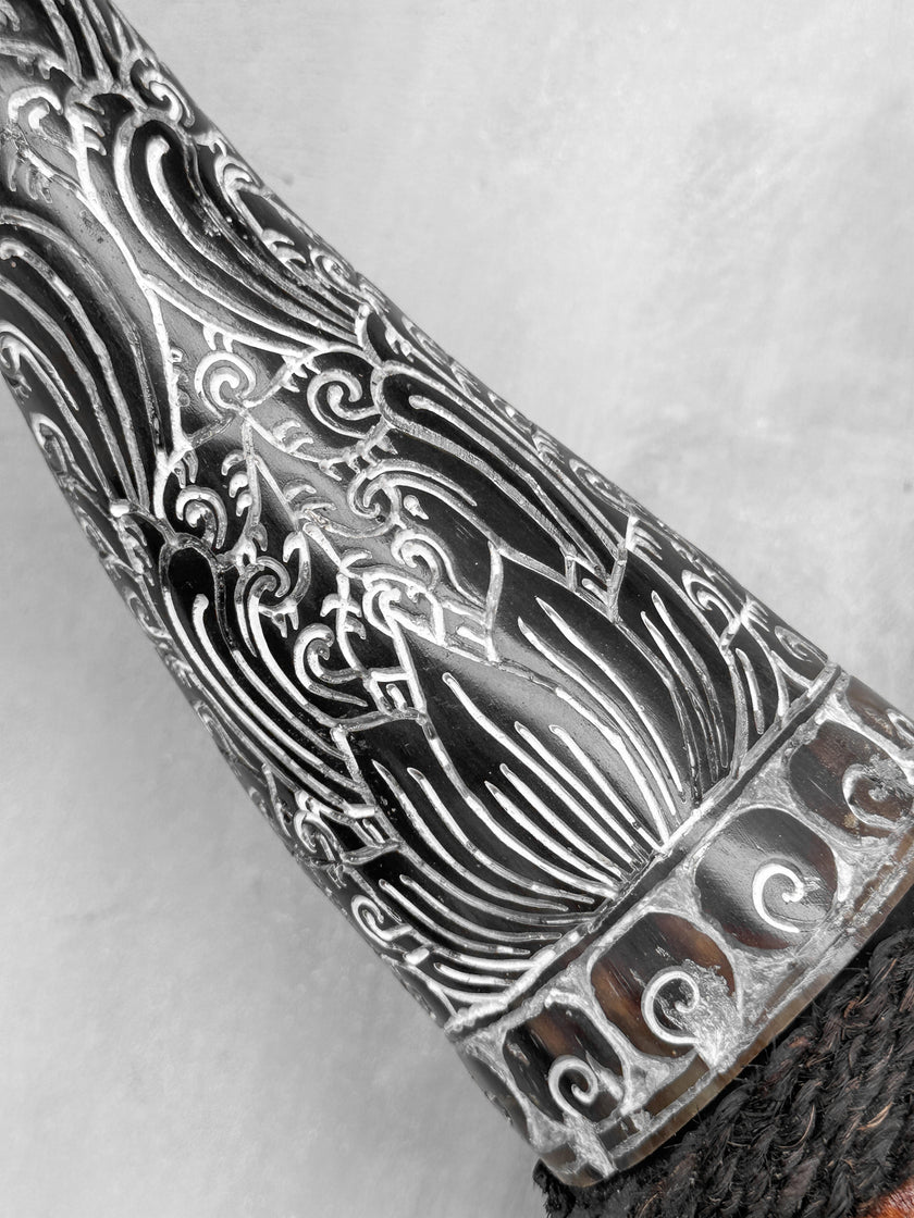 Fully carved cow skulls with Rose Carving Skull,A/086