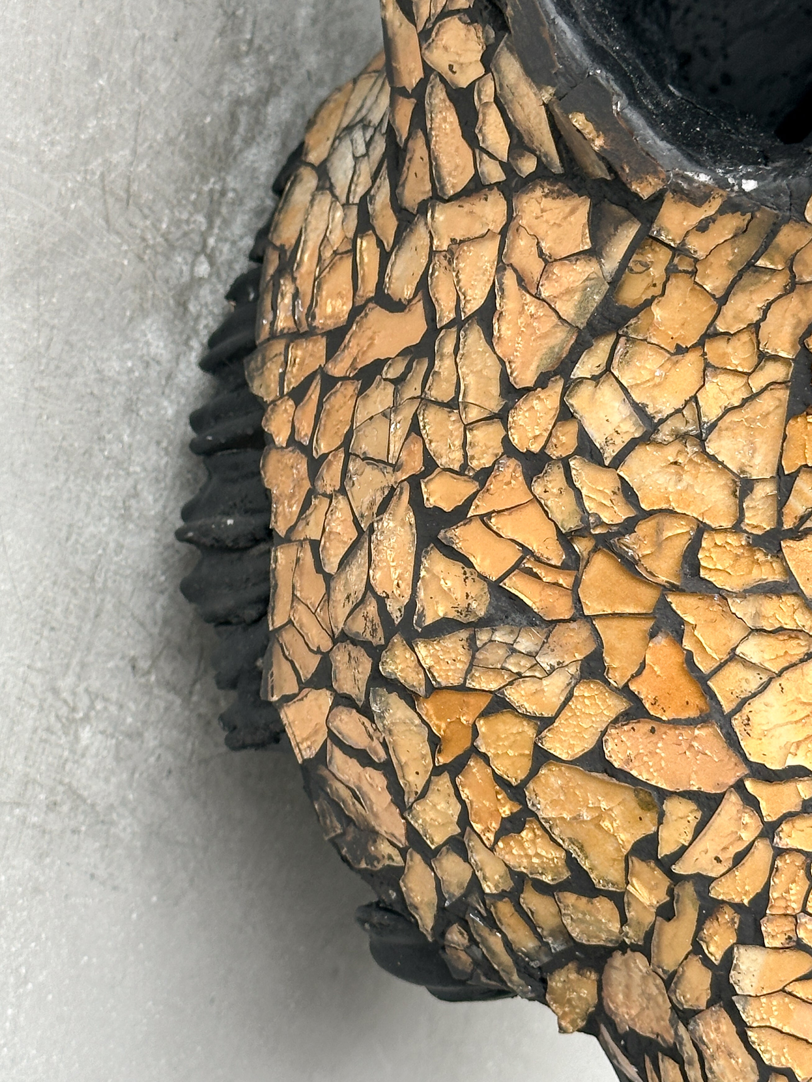 Gold Mosaic Cow Skull | Taxidermy Wall Art for Modern Boho or Western Decor