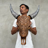 Cow & Horns Carved Badong - Skull,A/039