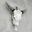 Fully carved cow skulls with Flower Of life Carving Skull,A/080