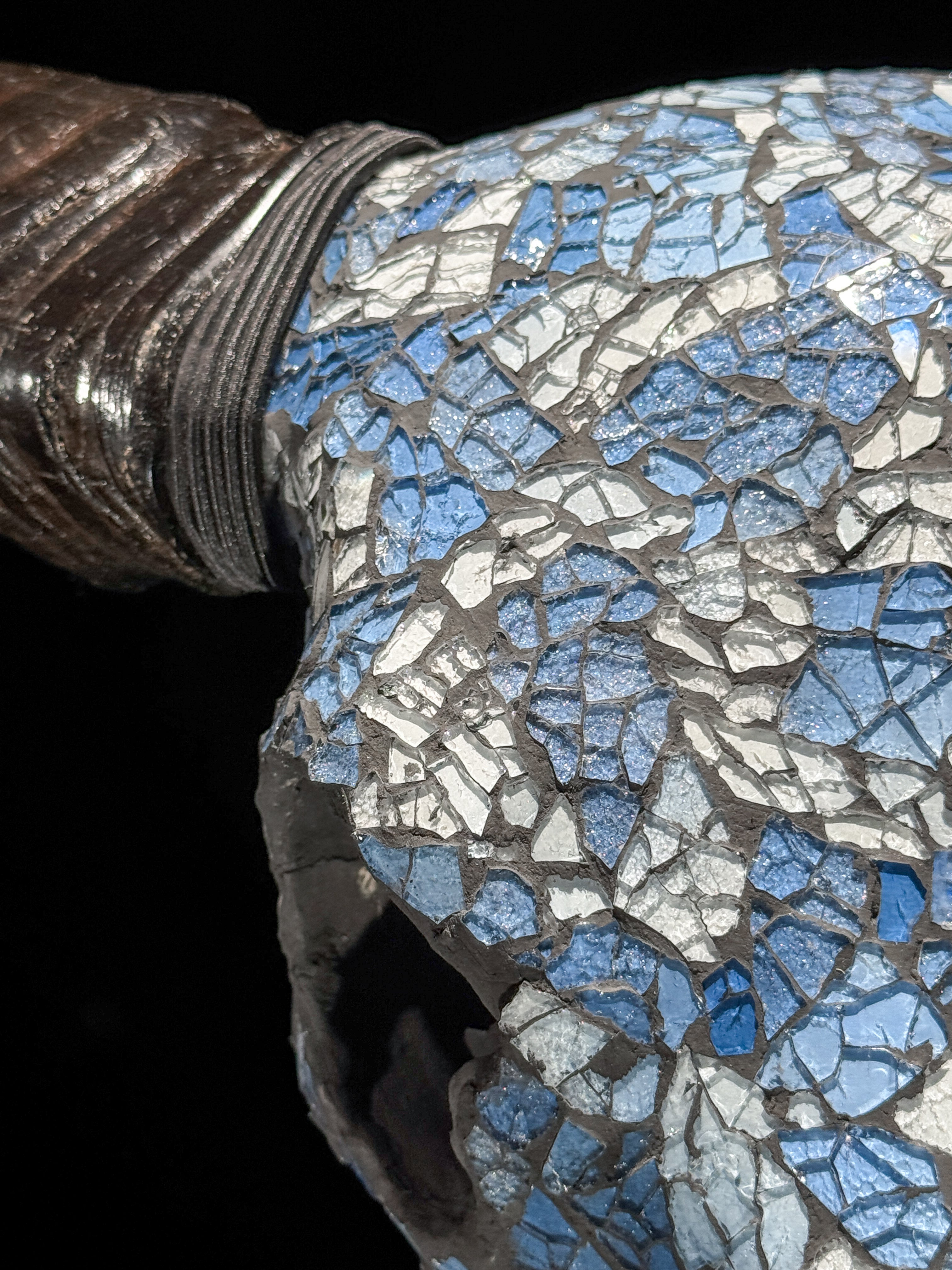 Pastel Blue Mozaic Buffalo skull | Skull,A/128