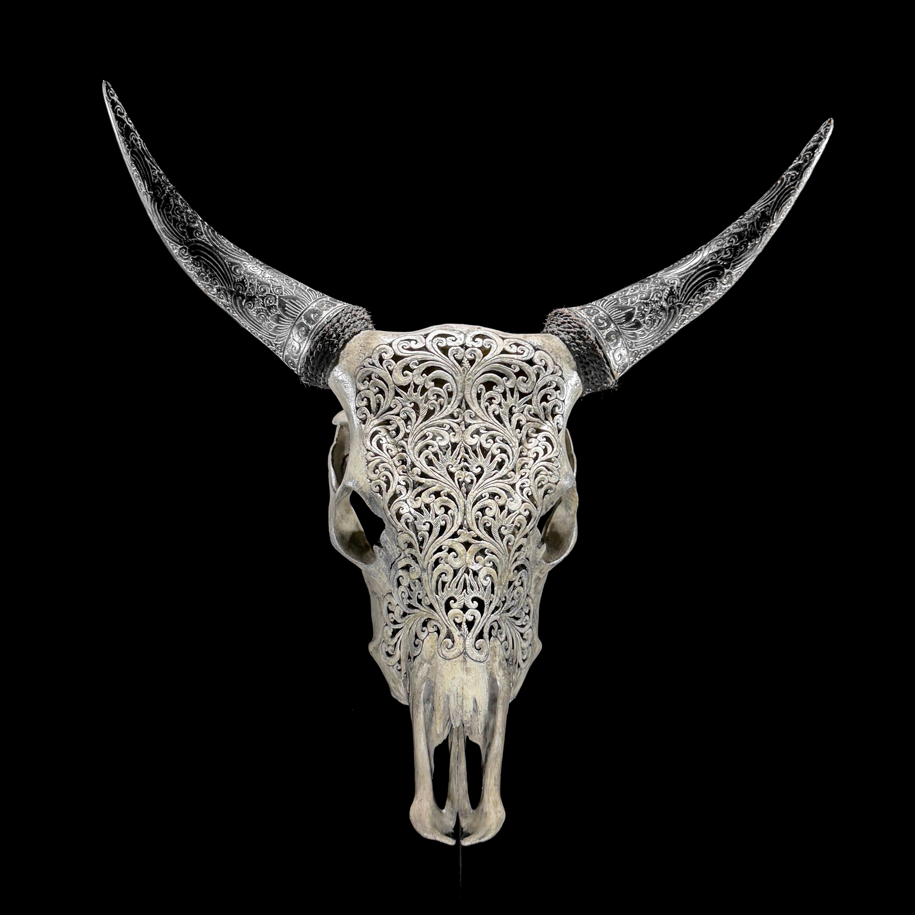 Fully carved cow skulls with Tradball Carving Skull,A/077