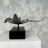 Manta Ray Aged Patinated Bronze - Medium