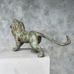 Lion Roaring Patinated Bronze - Large