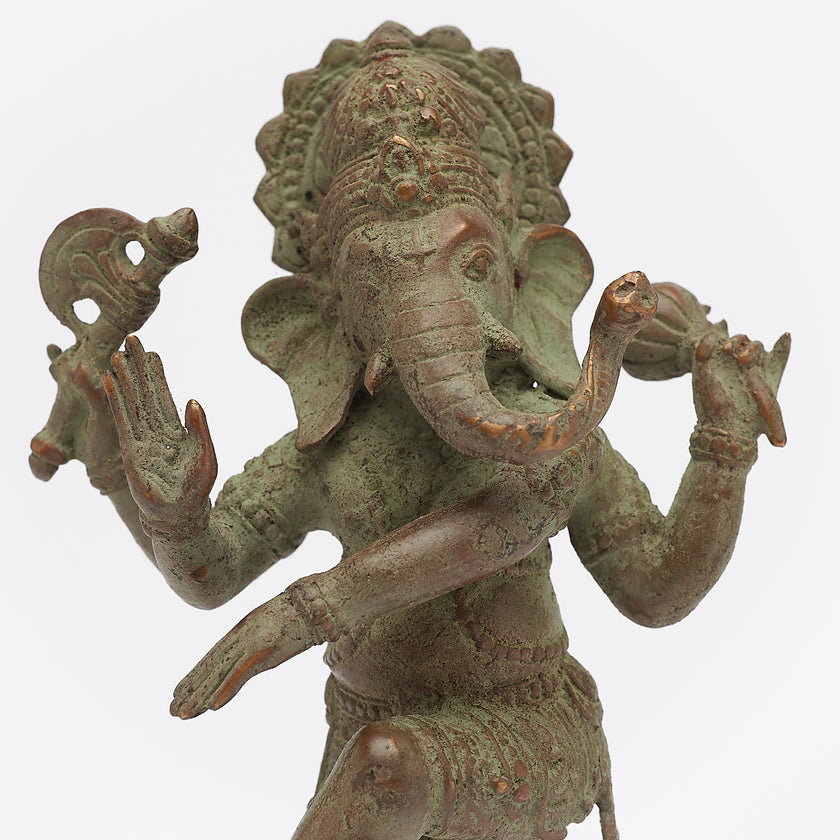 Ganesha Dancing Patinated