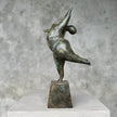 Voluptuous Lady Dancer Patinated Bronze