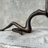 Stretching Lady Bronze Candle holder