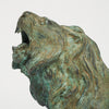 Lion Roaring Aged Sculpture