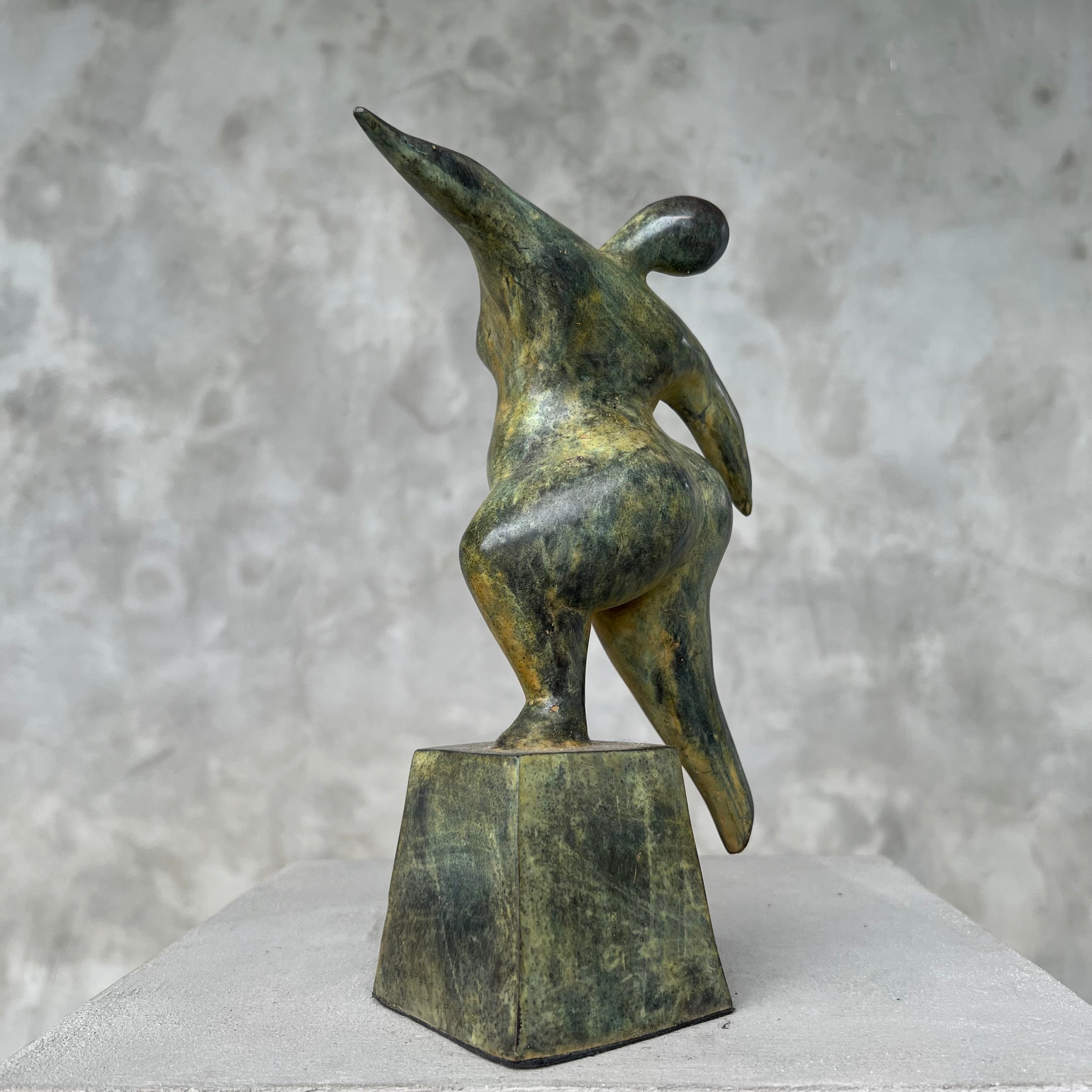 Voluptuous Lady Bronze Nude Patinated