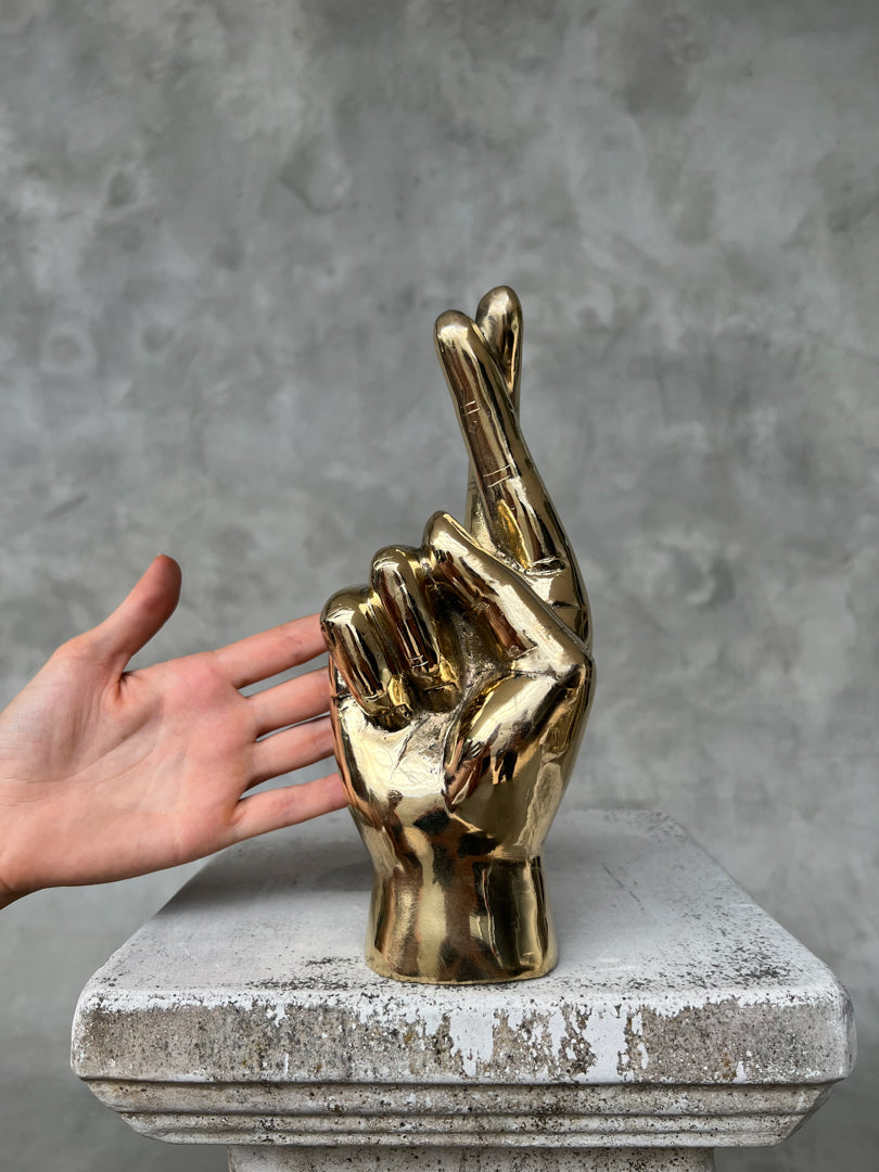 Hand Promise Polished Brass