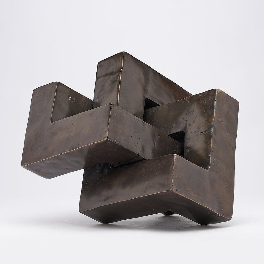 Cubist Puzzle Sculpture Bronze Large