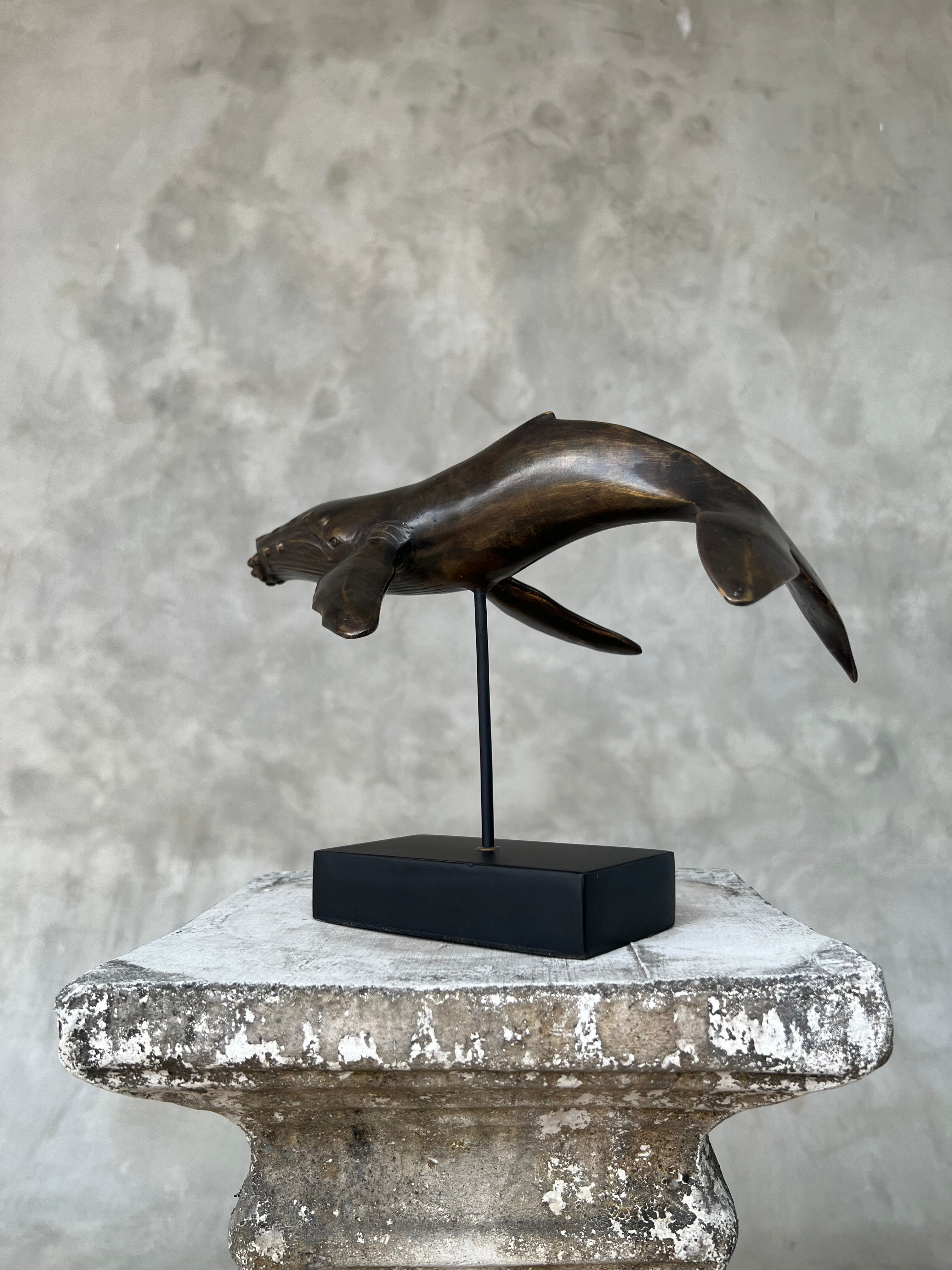 Blue Whale Tiger Patina Bronze