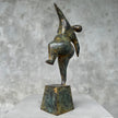 Voluptuous Lady Fat Patinated Bronze