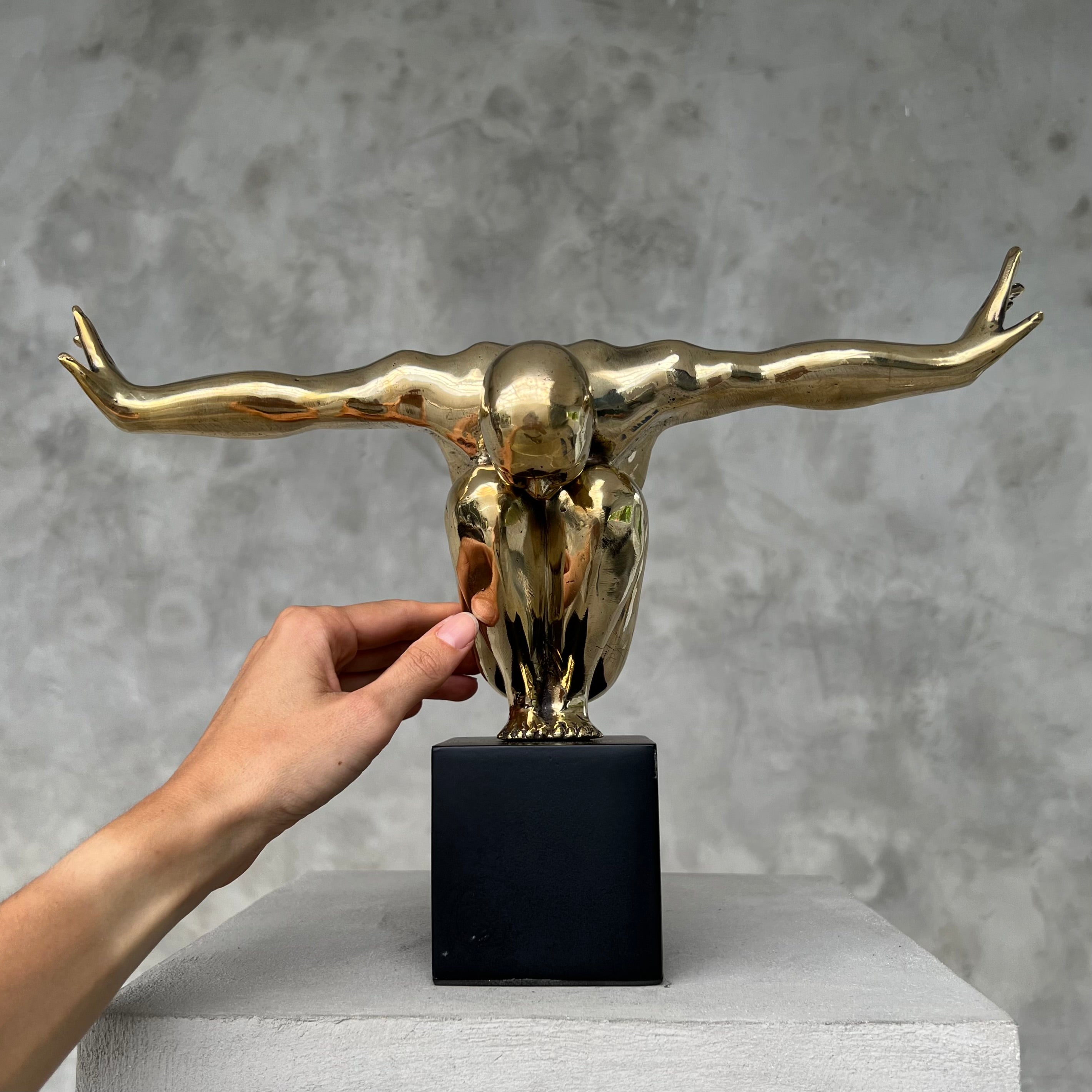 Olympic Swimmer Polished  Bronze - S