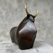 Abstract bull bronze with Polished Accents