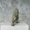 Lion Roaring Patinated Bronze - Large