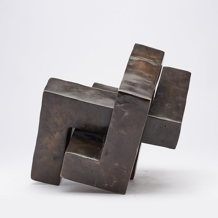 Cubist Puzzle Sculpture Bronze Large