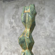 Lady Cubist Patinated Bronze Textured