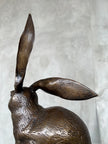 Bunny Sculpture Brown Bronze