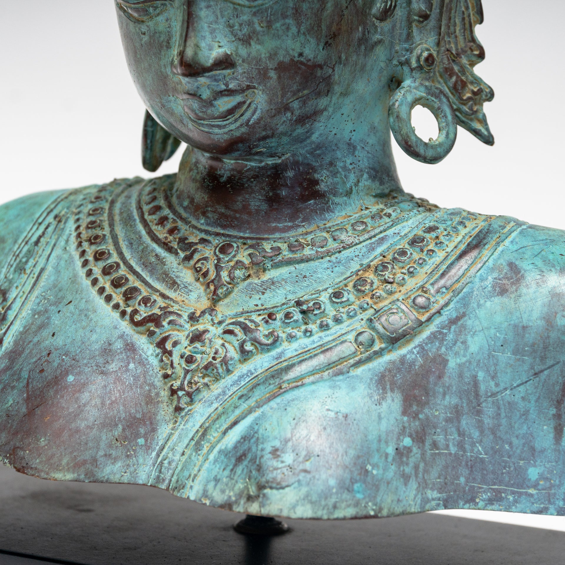 Buddha Thai Patinated Bronze on a stand