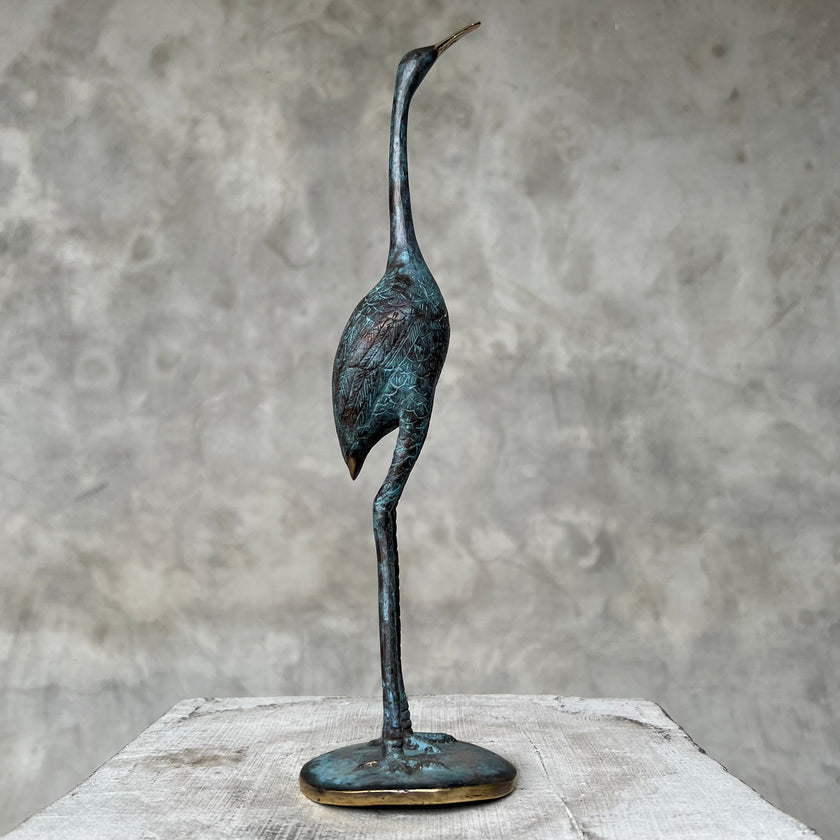 Batik Bird Dark Patinated with Polished accents