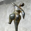 Voluptuous Lady Fat Patinated Bronze