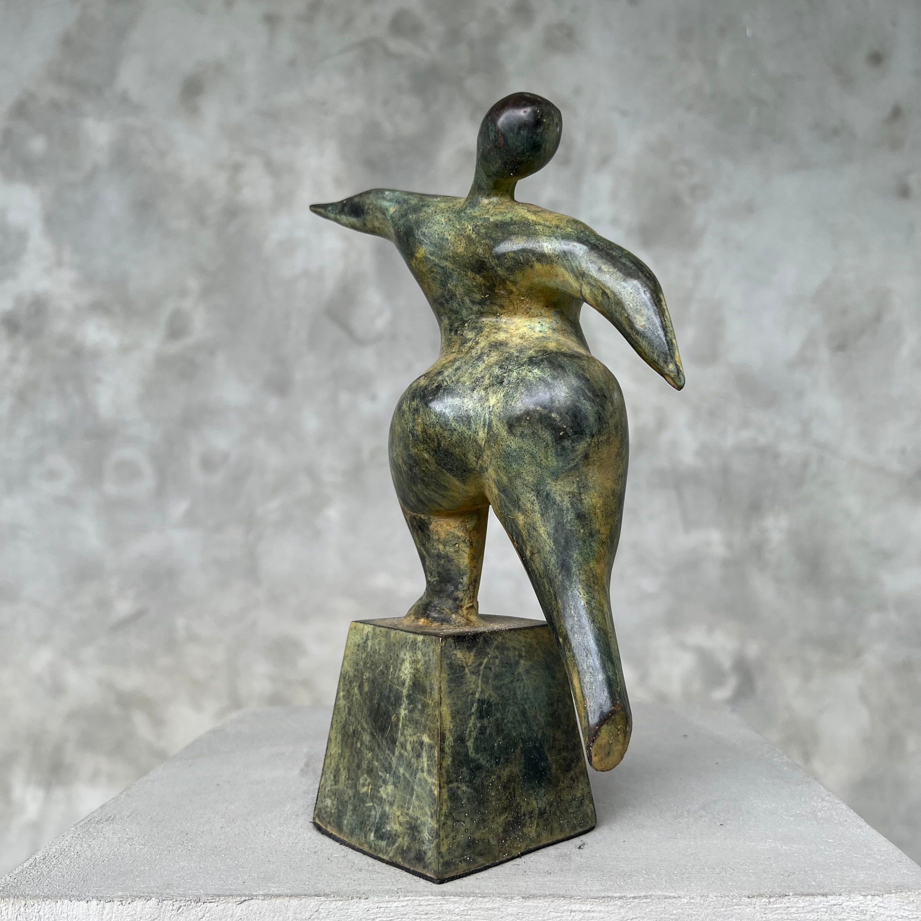 Voluptuous Lady Bronze Nude Patinated