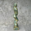 Lady Cubist Patinated Bronze Textured