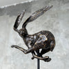 Speckled Bronze Rabbit on stand