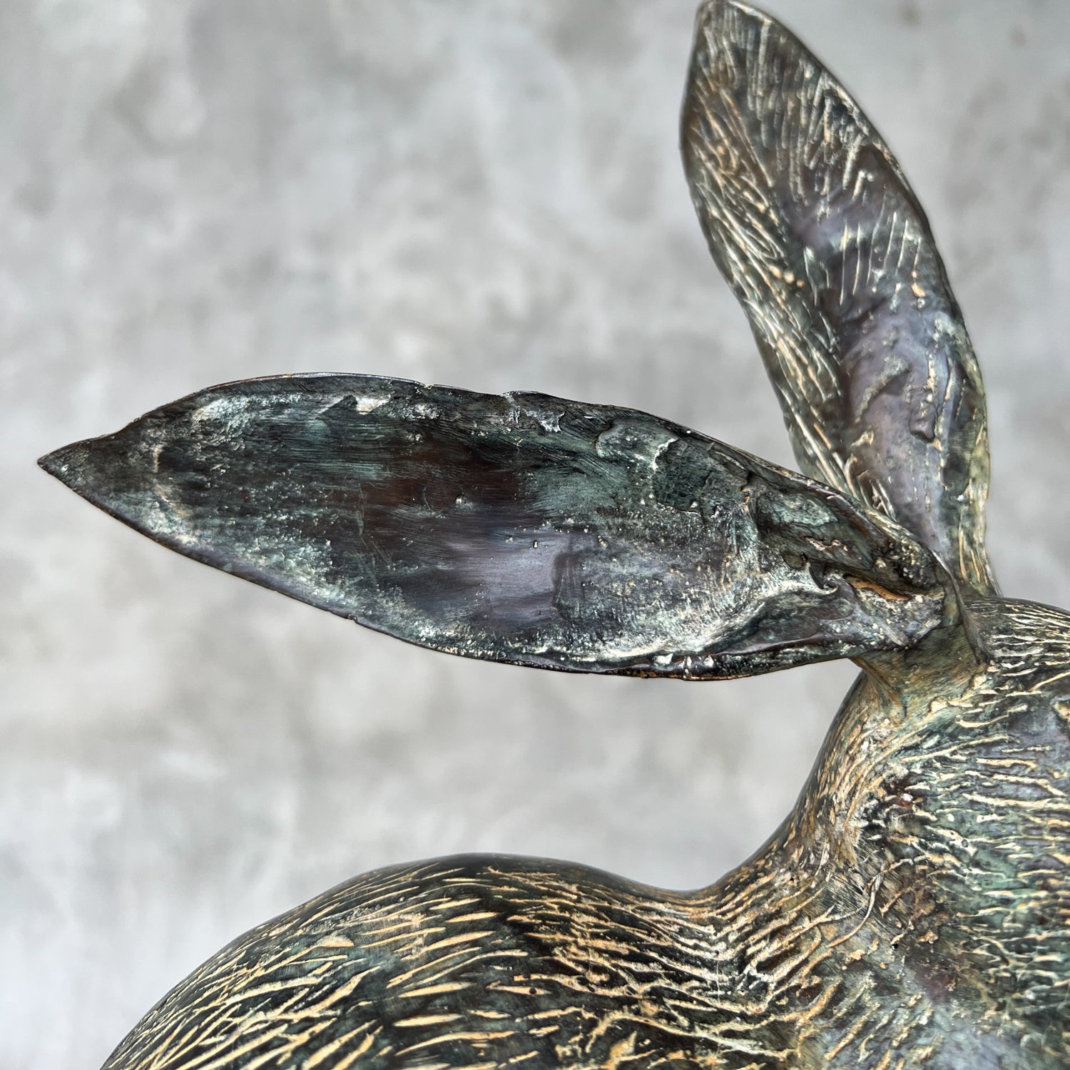 Bunny Sculpture Patinated