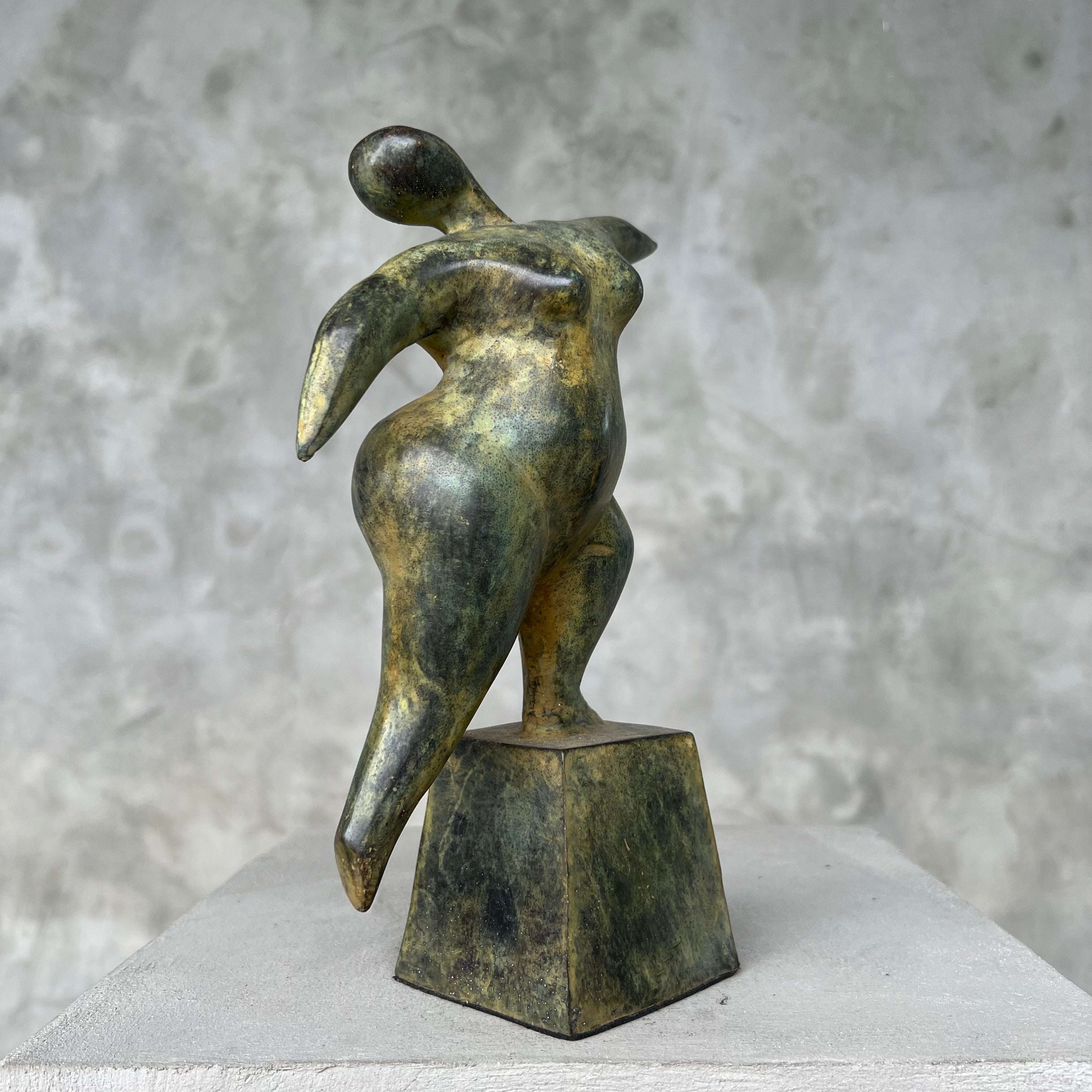 Voluptuous Lady Bronze Nude Patinated