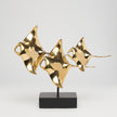 Manta Ray Family 3 Polished Bronze