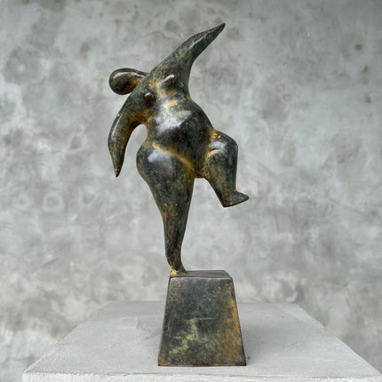 Voluptuous Lady Fat Patinated Bronze