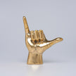 Hand Shaka / Hang Loose Polished Brass