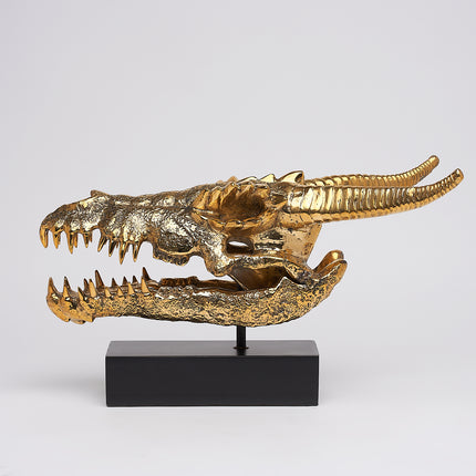 Dragon Skull Polished Bronze - Large