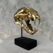 Leopard Snow Polished Bronze on a Stand