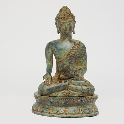 Buddha Varada Mudra Patinated Bronze