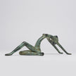 Lady Stretching old Green Patinated - Large