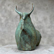 Heavy Bronze Bull Small Green Patina